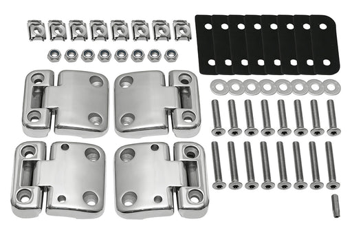 GA1951 - Stainless steel hinge kit front (4pcs)  by AftermarketBody Part Land Rover Range Rover Defender, Series