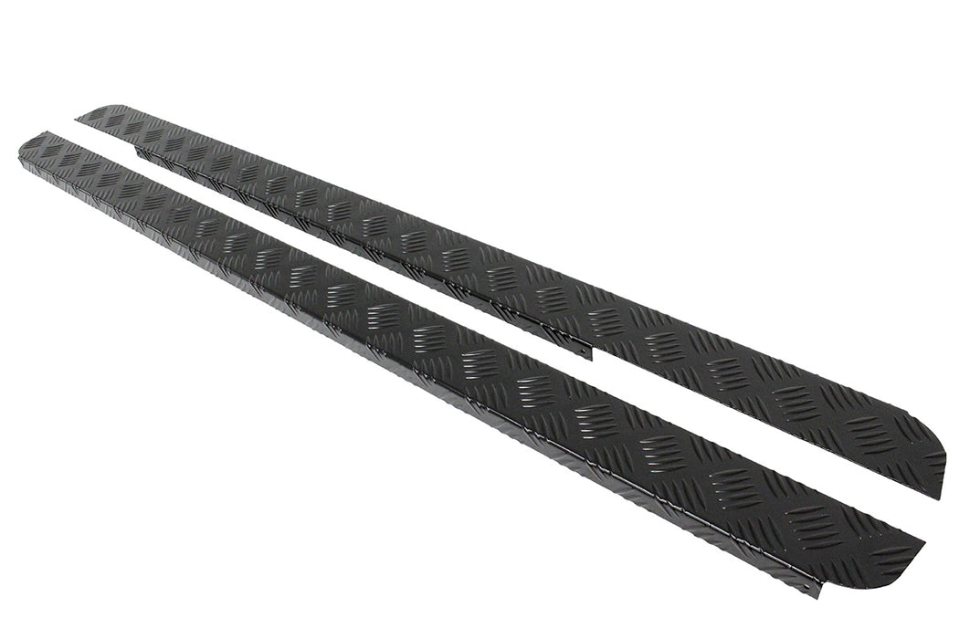 GA4072B - 90 chequered sills pair black  by AllmakesBody Part Land Rover Range Rover Defender