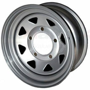 GRW002 - Steel Wheel 8 Spoke - Silver 7x16 - Terrafirma