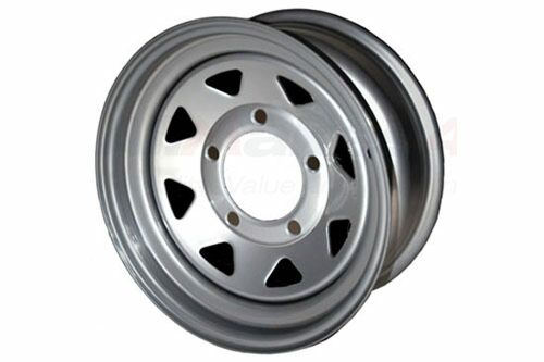 GRW002 - Steel Wheel 8 Spoke - Silver 7x16 - Terrafirma  by TerrafirmaWheel System Part Land Rover Range Rover Defender, Discovery, Range Rover