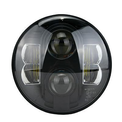 LED78BL - 7" round LED headlamp 12/24V BLACK 78Watt LHD (PAIR) Electrical Part Land Rover Range Rover Defender, Range Rover, Series