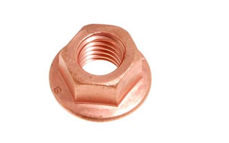 LR004501LR - nut flanged M10 copper GENUINE LR  by Land RoverExhaust Part Land Rover Range Rover Defender