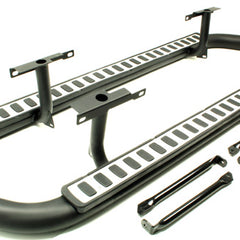 LR008375 - Zijtreden 110 OEM (paar) Fire and Ice; zwart & zilver