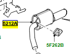 LR015392 - Silencer RH rear Genuine LR  by Land RoverExhaust Part Land Rover Range Rover Range Rover Sport