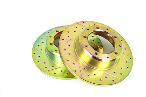 LR017953CDG - BRAKE DISC - CROSS DRILLED AND GROOVED - REAR - 90 83-06/90 07>/D1/RRC  by TerraFirmaBrake Part Land Rover Range Rover Defender