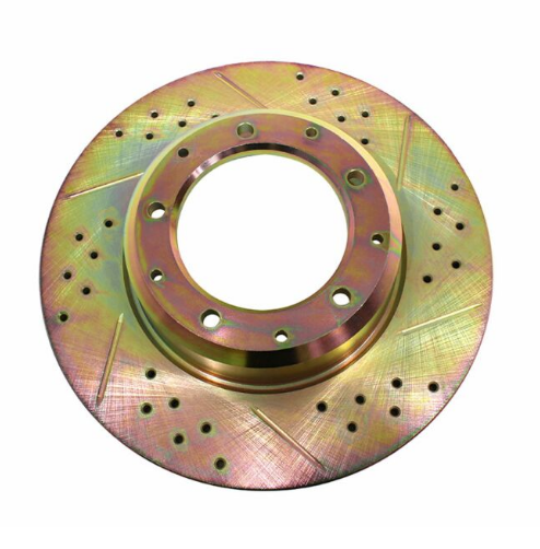 LR189509CDG - BRAKE DISC - REAR - CROSS DRILL & GROOVED - 110 83-06/130 83-06  by TF AllMakesBrake Part Land Rover Range Rover Defender