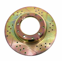 LR189509CDG - Rear brake disc cross drill & grooved 110 83-06/130 83-06