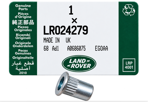 LR024279 - Nut – M5 x 12mm  by Land RoverBody Part Land Rover Range Rover Freelander 1, Range Rover, Range Rover Sport, Range Rover Evoque, Range Rover Velar