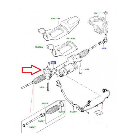 LR142565LR - Gear - Steering  by LAND ROVERSteering or Suspension Part Land Rover Range Rover 