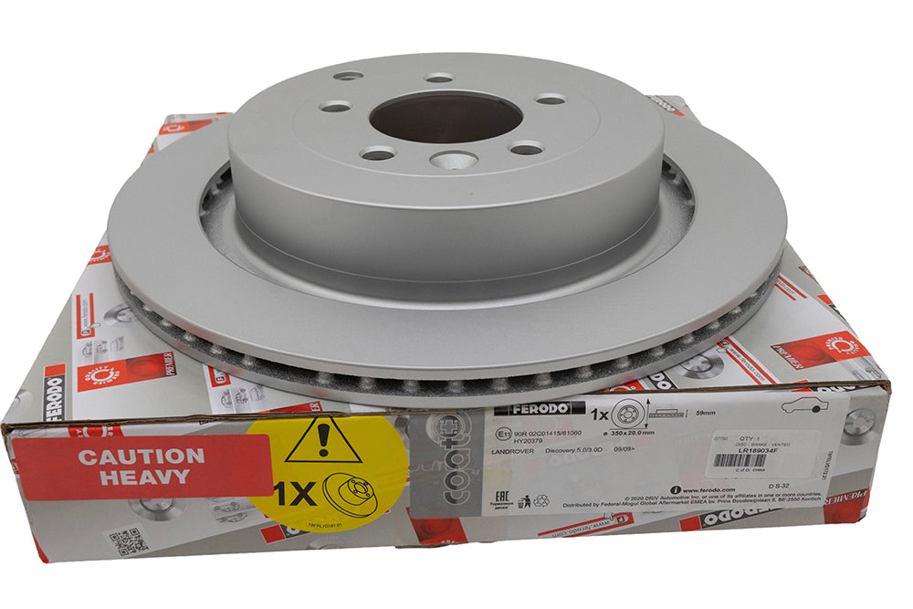 LR189034F - BRAKE DISC - REAR - VENTED  by FERODO Land Rover Range Rover 