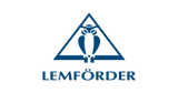 Logo of LEMFöRDER with an owl inside a triangle on a white background