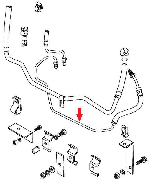 NTC8191 - Steering Hose – 200TDi – LHD  by Land RoverSteering or Suspension Part Land Rover Range Rover Defender