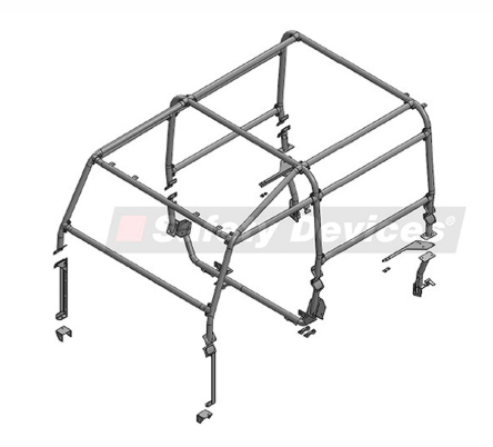 RBL1087SSS - Roll Cage – External  by Aftermarket, BritpartBody Part Land Rover Range Rover Defender
