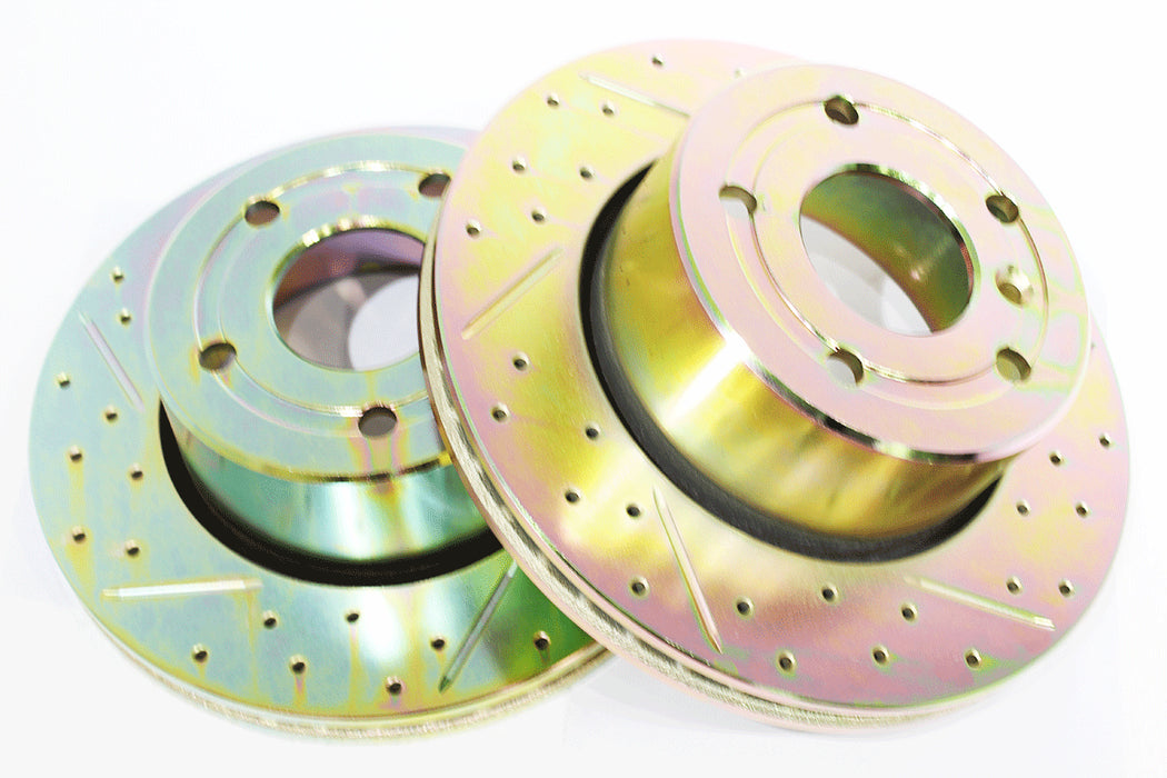 SDB000380CDG - BRAKE DISC - FRONT - CROSS DRILL GROOVED  by TERRAFIRMA Land Rover Range Rover 