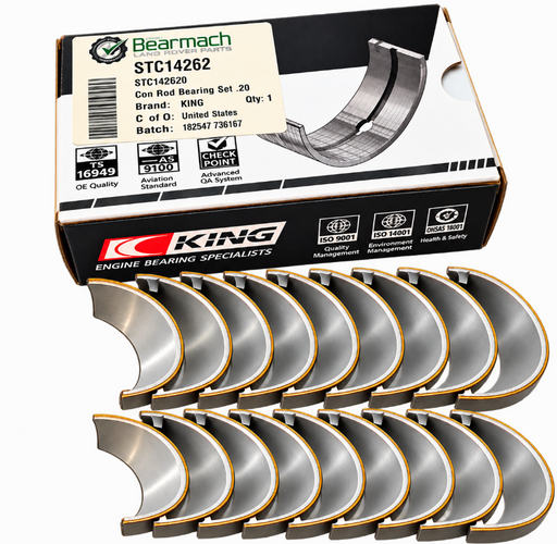 STC142620 - Conrod Bearing Set .020" U.S  by KingEngine Part Land Rover Range Rover Defender, Discovery, Range Rover