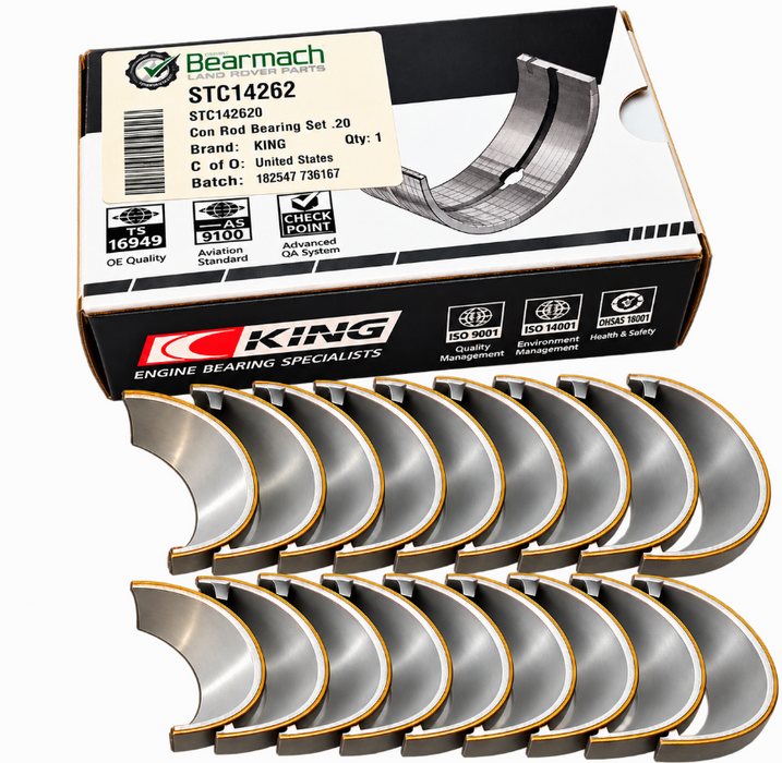 STC142620 - Conrod Bearing Set .020" U.S  by KingEngine Part Land Rover Range Rover Defender, Discovery, Range Rover