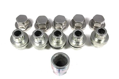 STC8843AA - Locking Wheel Nut Set - (alloy wheels) silver  by AftermarketSteering or Suspension Part Land Rover Range Rover Defender, Discovery, Range Rover