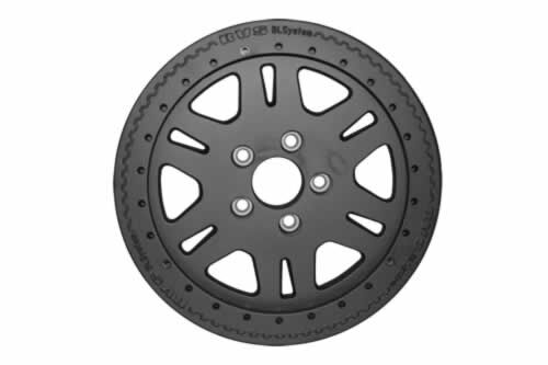 TF106 - Alloy Wheel – 7x16 – RVS – Black – With Nuts  by TerrafirmaWheel System Part Land Rover Range Rover Discovery