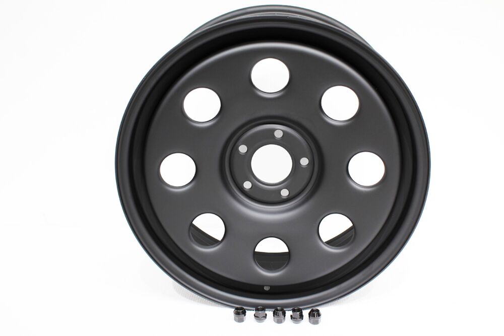 TF1520 - Steel Wheel with Nuts – Black – 20x8  by TerrafirmaWheel System Part Land Rover Range Rover Defender, Discovery, Range Rover Sport