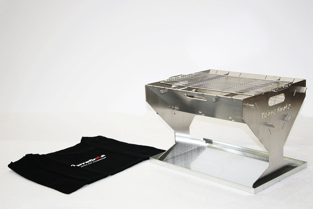 TF1730 - STAINLESS STEEL FIRE PIT BBQ  by TERRAFIRMA Land Rover Range Rover 