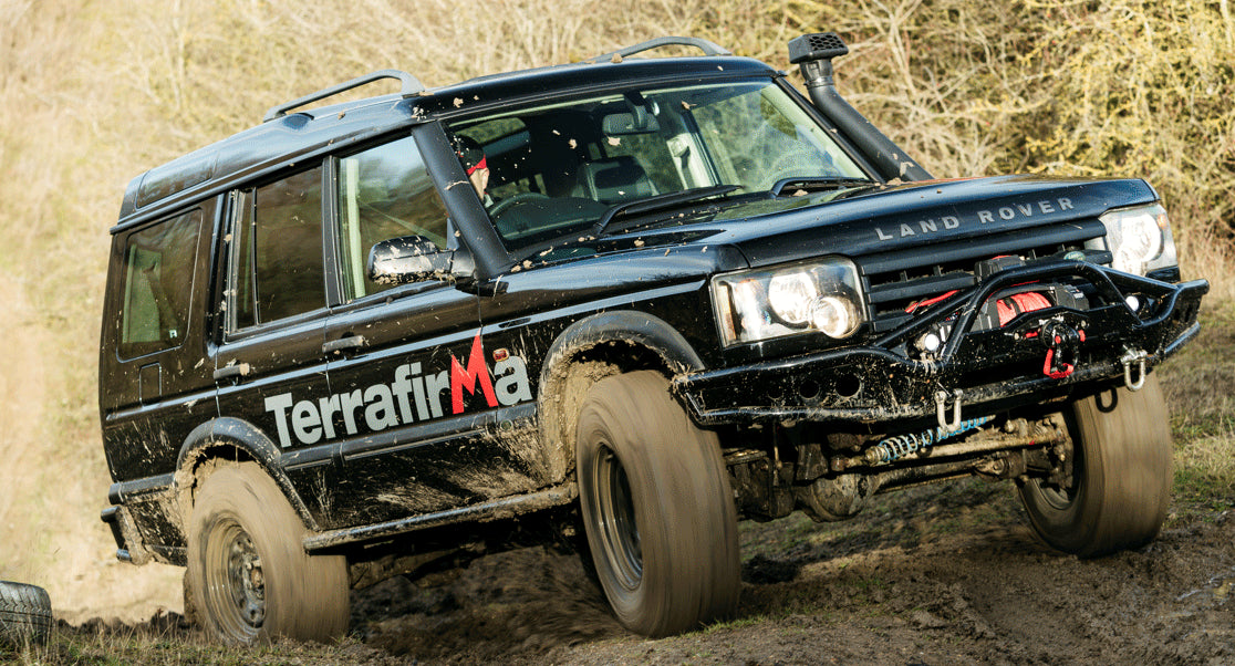 TF2045 - Black TF Decal with Red M Logo  by Terrafirma Land Rover Range Rover 