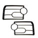 VUB501200 - Lamp Guards – Black – Front  by AftermarketAccessory Land Rover Range Rover Discovery