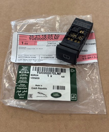 YUE000070LNF - Washer Switch Assembly  by Land RoverElectrical Part Land Rover Range Rover Defender, Discovery