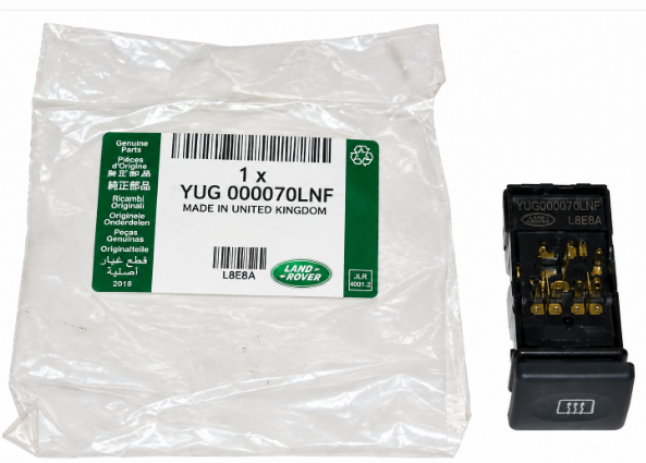 YUG000470LNFG - Heated Rear Window Switch  by Land RoverElectrical Part Land Rover Range Rover Defender, Discovery