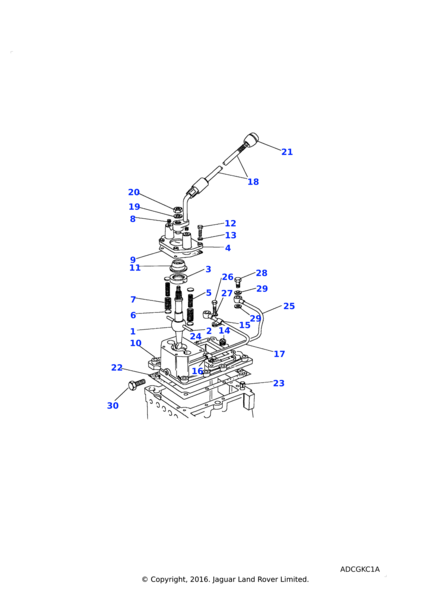 FRC8250 - Gear Lever  by Land RoverTransmission or Gearbox Part Land Rover Range Rover 