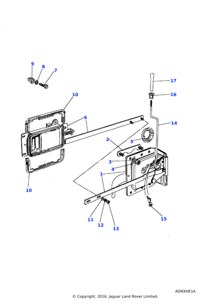 MUC4215 - Door Latch Link – Front Body Part Land Rover Range Rover Defender