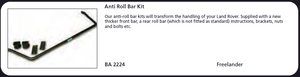 BA 2224 - Anti Roll Bar Kit Complete Freelander 1 BA 2224