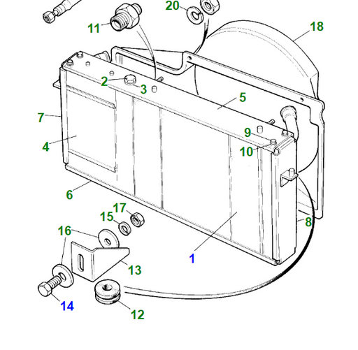 BTP1738 - Radiator Frame – Top Cooling or Heating Part Land Rover Range Rover Range Rover