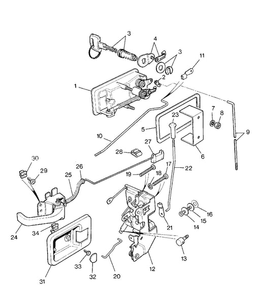 MUC1281 - Control Handle Interior Accessory Land Rover Range Rover Range Rover