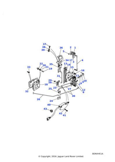 391148 - Door Lock – RH Body Part Land Rover Range Rover Range Rover