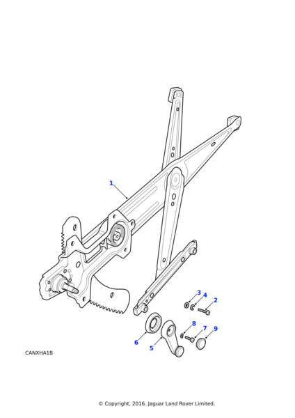 ALR6473 - Window regulator front door LH manual Body Part Land Rover Range Rover Discovery